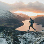 Runner keeping fit in winter